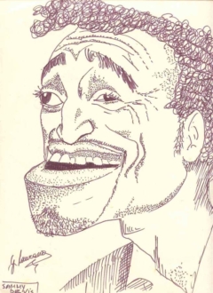 caricature of Sammy Davis Jr.