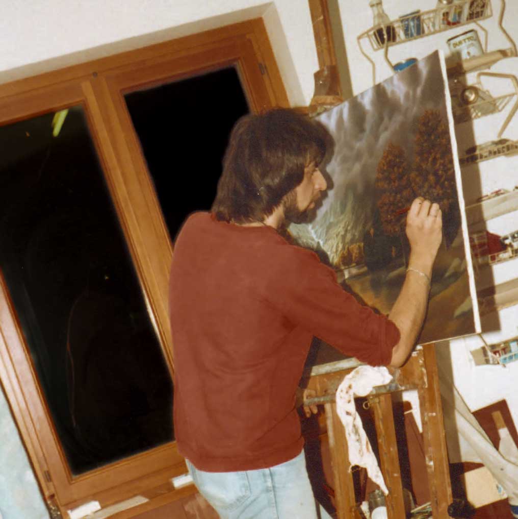 graziano lauzana while painting