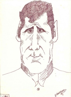 caricature of the actor Alberto Lupo