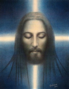 volto di Gesù con occhi chiusi