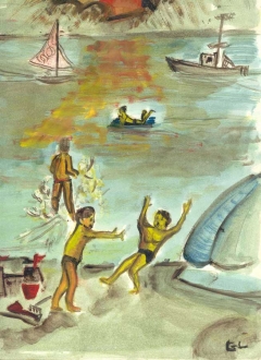 disegno di giochi sulla spiaggia